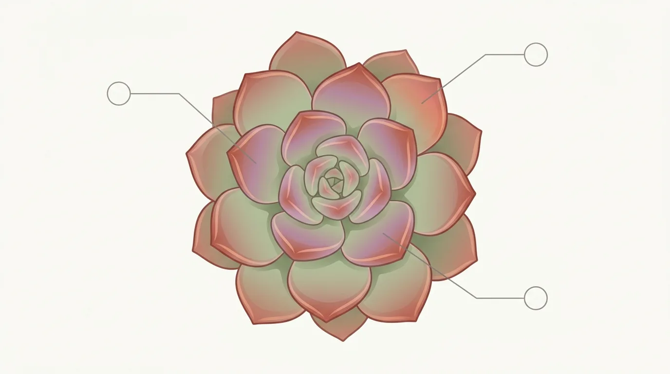解説用イラスト: Graptopetalum